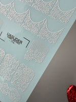 Lace Nail Decals — White Lace French Tips & Nail Wraps | 774 - UASLIDER