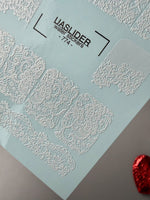 Lace Nail Decals — White Lace French Tips & Nail Wraps | 774 - UASLIDER