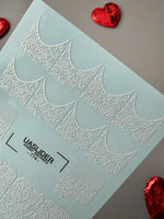 Lace Nail Decals — White Lace French Tips & Nail Wraps | 774 - UASLIDER
