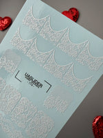 Lace Nail Decals — White Lace French Tips & Nail Wraps | 774 - UASLIDER