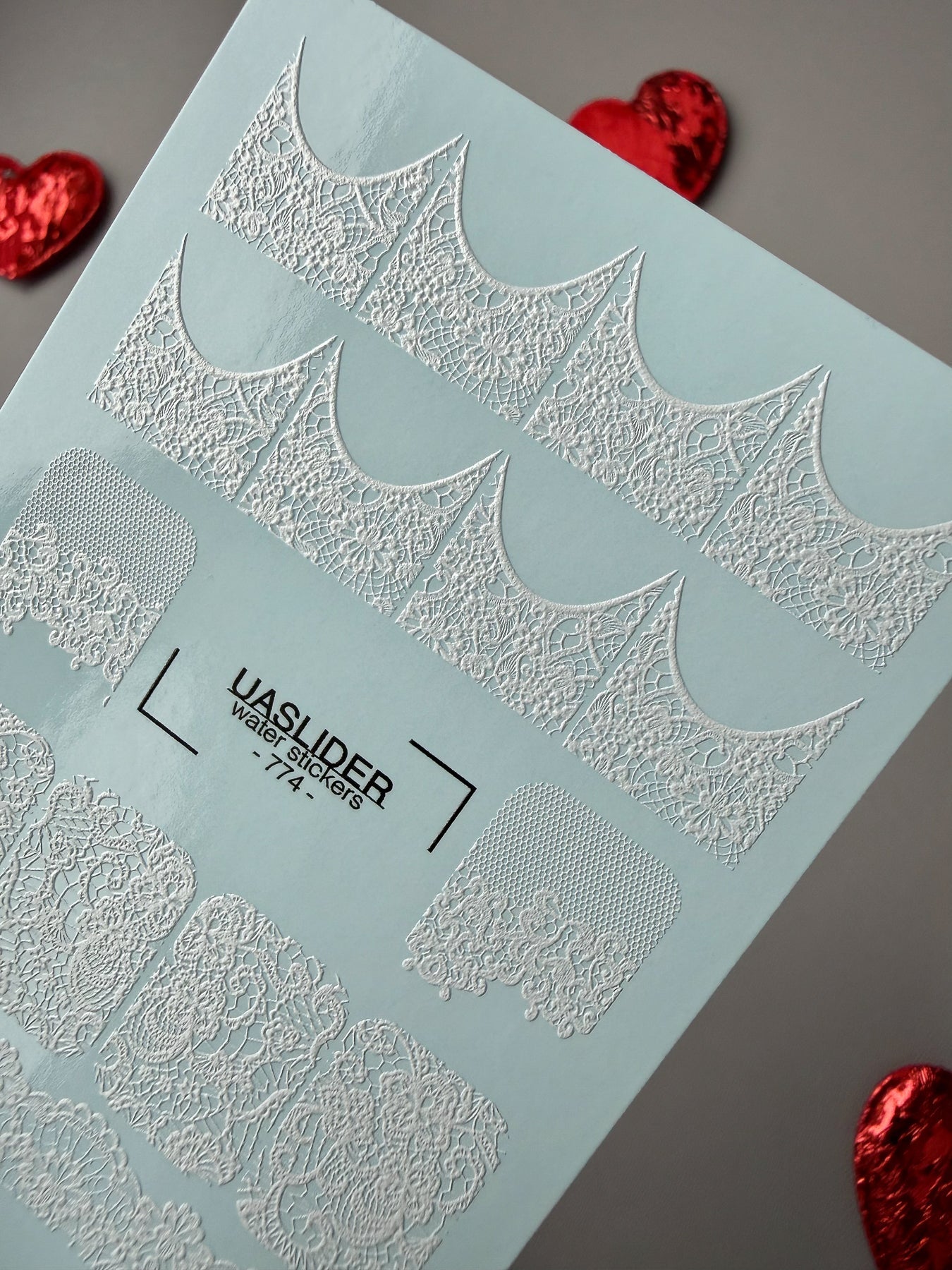 Lace Nail Decals — White Lace French Tips & Nail Wraps | 774 - UASLIDER