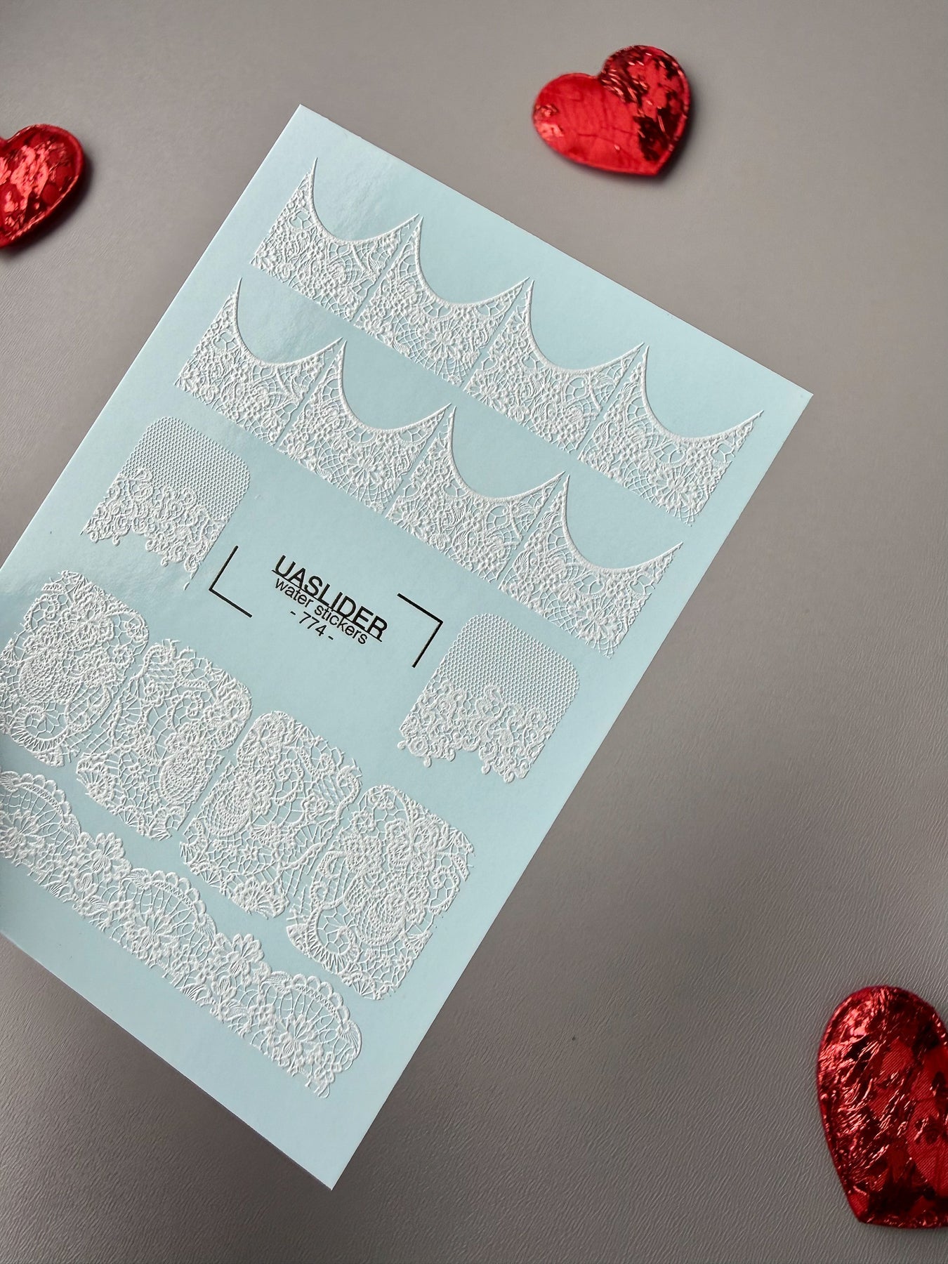 Lace Nail Decals — White Lace French Tips & Nail Wraps | 774 - UASLIDER
