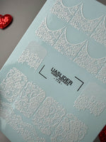 Lace Nail Decals — White Lace French Tips & Nail Wraps | 774 - UASLIDER