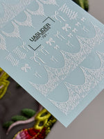 Lace Nail Decals — White Lace Tips, Chandelier & Bows | 791 - UASLIDER