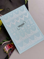 Lace Nail Decals — White Lace Tips, Chandelier & Bows | 791 - UASLIDER