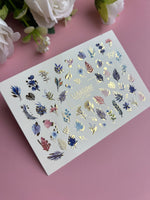Leaf Nail Decals — Botanical Leaves & Gold Foil Branches | CF - 096 - UASLIDER