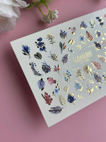 Leaf Nail Decals — Botanical Leaves & Gold Foil Branches | CF - 096 - UASLIDER