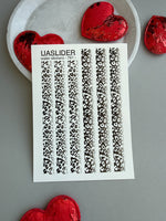 Leopard Nail Decals — Black & White Cheetah Print Strips | 781 - UASLIDER