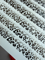 Leopard Nail Decals — Black & White Cheetah Print Strips | 781 - UASLIDER
