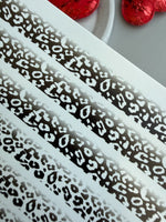 Leopard Nail Decals — Black & White Cheetah Print Strips | 781 - UASLIDER