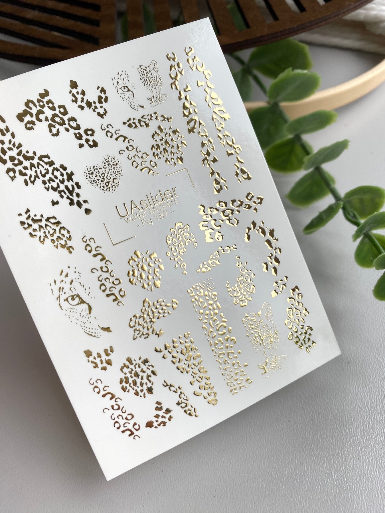 Leopard Nail Decals — Gold Foil Animal Print & Cheetah | Fg - 187 - UASLIDER
