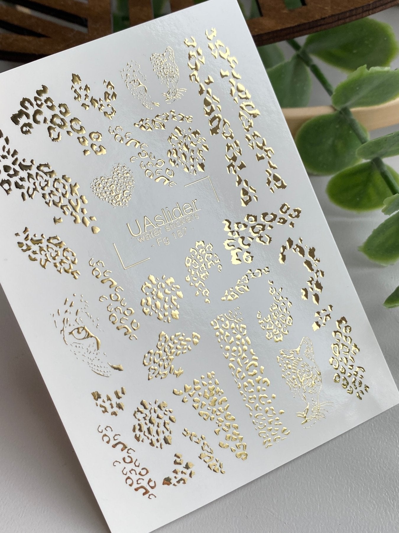Leopard Nail Decals — Gold Foil Animal Print & Cheetah | Fg - 187 - UASLIDER