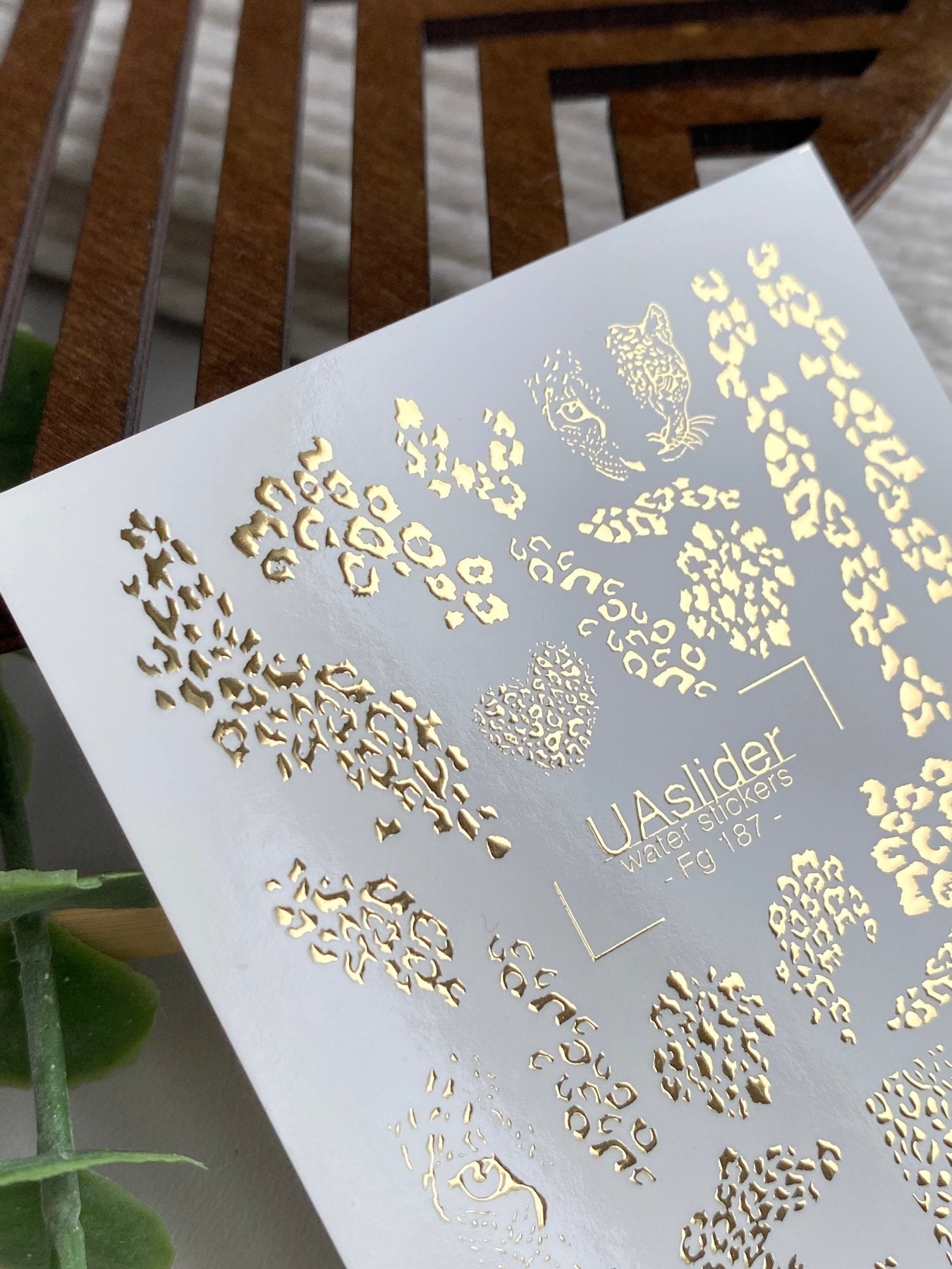Leopard Nail Decals — Gold Foil Animal Print & Cheetah | Fg - 187 - UASLIDER