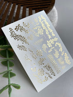 Leopard Nail Decals — Gold Foil Animal Print & Cheetah | Fg - 187 - UASLIDER