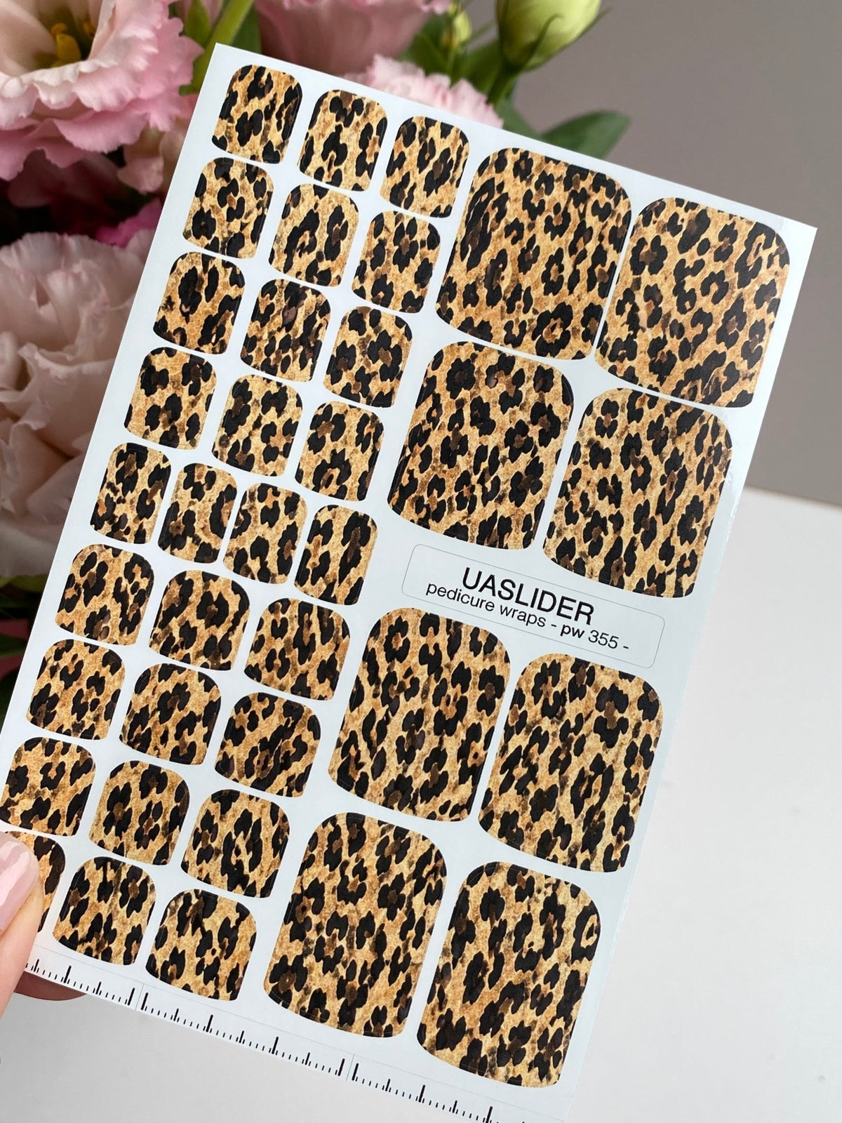 Leopard Pedicure Wraps — Classic Brown Animal Print | pw-355 - UASLIDER