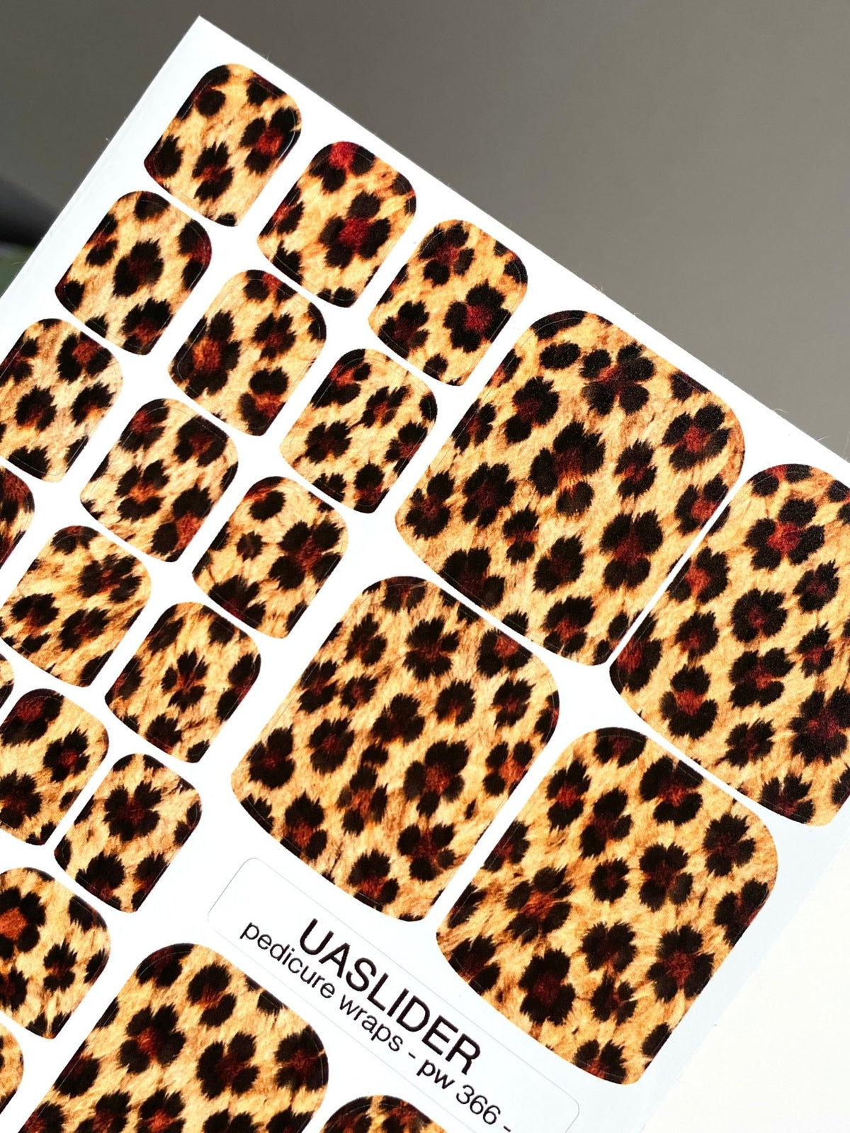 Leopard Pedicure Wraps — Warm Animal Print | pw-366 - UASLIDER
