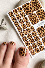 Leopard Pedicure Wraps — Warm Animal Print | pw-366 - UASLIDER