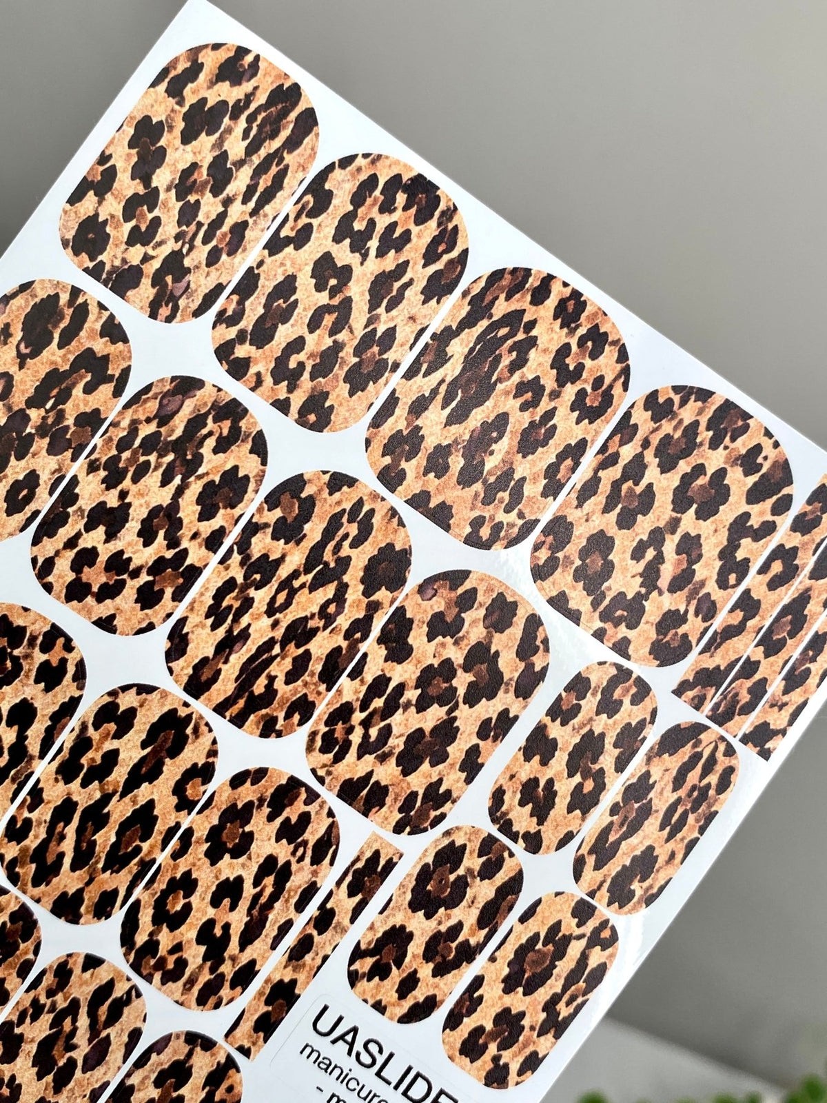 Leopard Print Manicure Wraps — Classic Tan & Black | mw-355 - UASLIDER