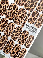 Leopard Print Manicure Wraps — Classic Tan & Black | mw-355 - UASLIDER