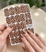 Leopard Print Manicure Wraps — Classic Tan & Black | mw-355 - UASLIDER