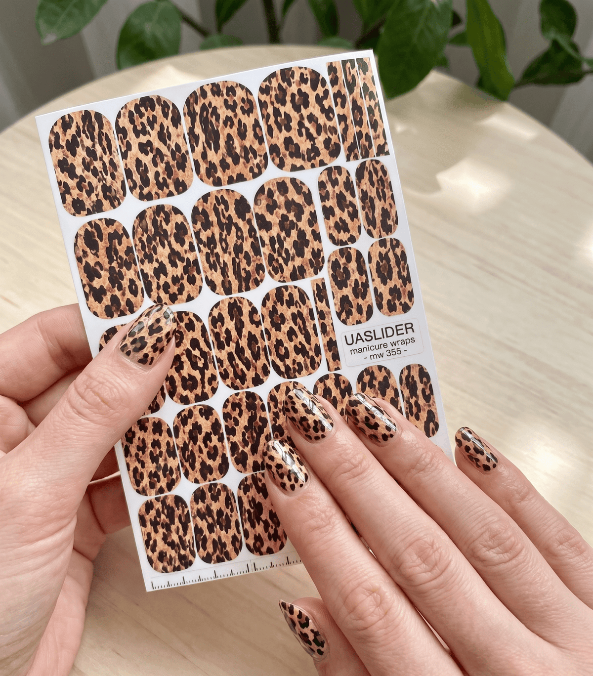 Leopard Print Manicure Wraps — Classic Tan & Black | mw-355 - UASLIDER