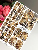 Leopard & Zebra Pedicure Wraps — Mixed Animal Print | pw-107 - UASLIDER