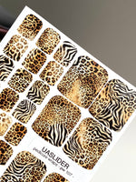 Leopard & Zebra Pedicure Wraps — Mixed Animal Print | pw-107 - UASLIDER