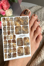 Leopard & Zebra Pedicure Wraps — Mixed Animal Print | pw-107 - UASLIDER