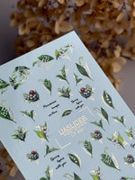 Lily of the Valley Nail Decals — Spring Botanicals & Gold Foil | CF - 832 - UASLIDER