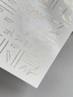Line Art Nail Decals — Gold Foil Brushstrokes & Quotes | Fg - 231 - UASLIDER