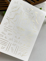 Line Art Nail Decals — Gold Foil Brushstrokes & Quotes | Fg - 231 - UASLIDER