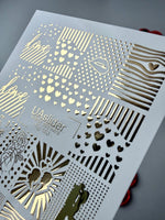 Love Pattern Nail Decals — Gold Foil Hearts & Textures | Fg - 153 - UASLIDER