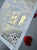 Love Pattern Nail Decals — Gold Foil Hearts & Textures | Fg - 153 - UASLIDER
