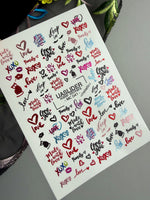 Love Text Nail Decals — XOXO, Made With Love, Family | MC-041 - UASLIDER