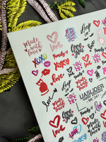 Love Text Nail Decals — XOXO, Made With Love, Family | MC-041 - UASLIDER