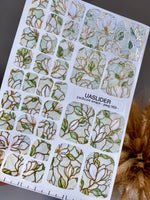 Magnolia Pedicure Nail Wraps — Gold Foil Botanical | pwg-069 - UASLIDER