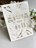 Marble Nail Decals — Gold Foil Stone & Lace Frames | Fg - 233 - UASLIDER