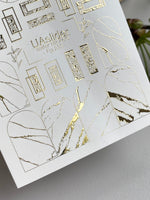 Marble Nail Decals — Gold Foil Stone & Lace Frames | Fg - 233 - UASLIDER