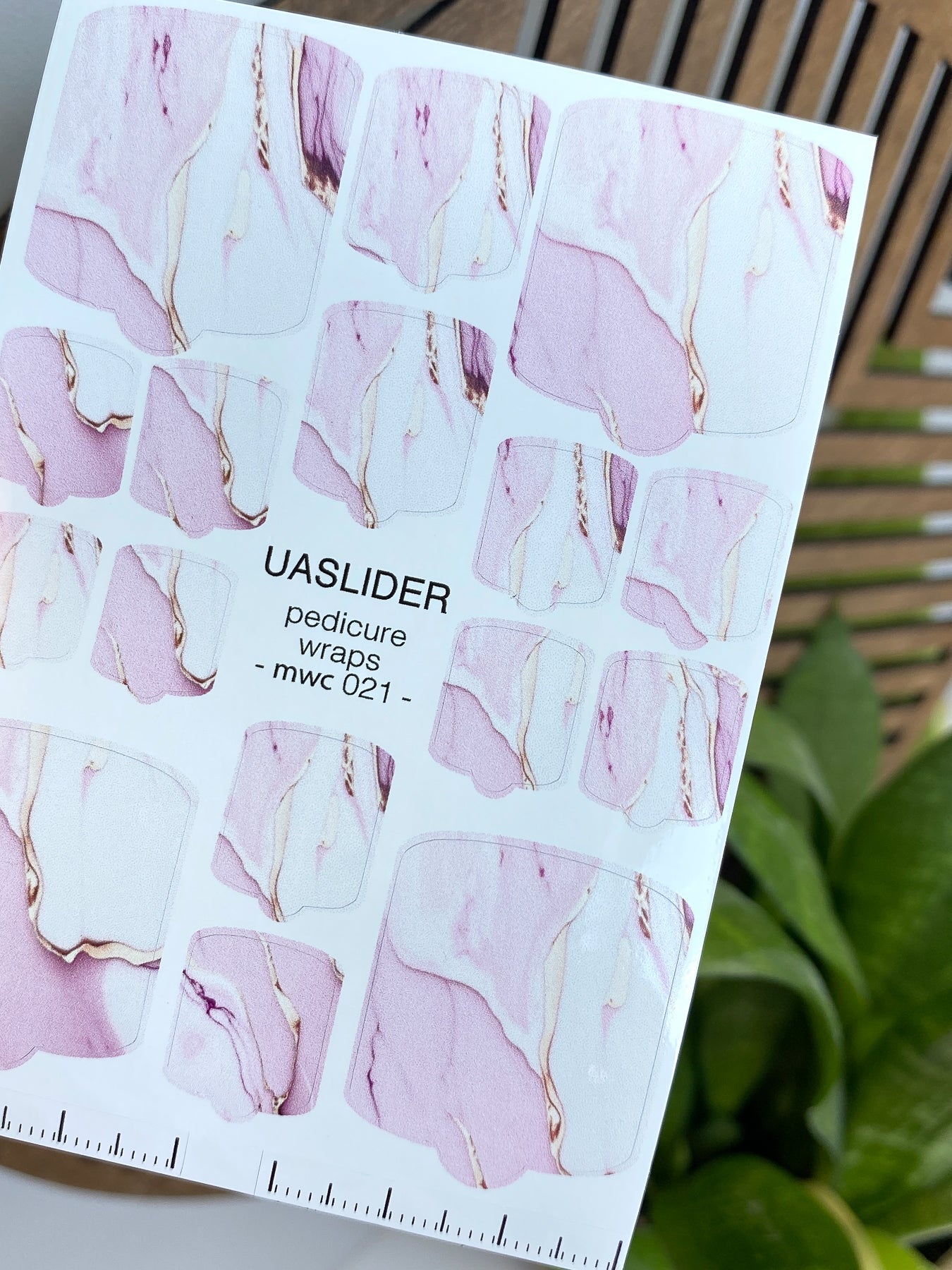 Marble Pedicure Nail Wraps — Lavender & White Stone | MWC-021 - UASLIDER