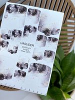 Marble Pedicure Nail Wraps — Smoke & Ash Watercolor | MWC-022 - UASLIDER