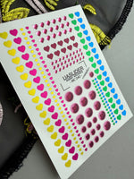 Metallic Heart Nail Decals — Rainbow Gradient Hearts | MC-040 - UASLIDER