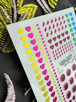 Metallic Heart Nail Decals — Rainbow Gradient Hearts | MC-040 - UASLIDER