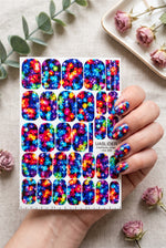 Rainbow Bokeh Manicure Nail Wraps — Glowing Lights | mw-306