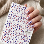 Patriotic Star Manicure Wraps — Red, White & Blue | mw-317