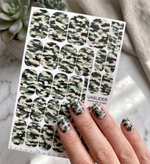 Green Camouflage Manicure Wraps — Classic Camo | mw-322