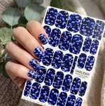 Blue Camouflage Manicure Wraps — Navy & Cobalt | mw-323