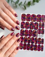 Colorful Lips Manicure Wraps — Bold Kiss Print | mw-336