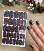 Neon Christmas Manicure Wraps — Trees & Snowflakes | mw-344