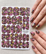Daisy Manicure Wraps — Pink Yellow & White Florals | mw-354