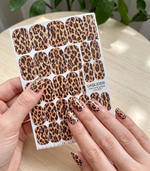 Leopard Print Manicure Wraps — Classic Tan & Black | mw-355